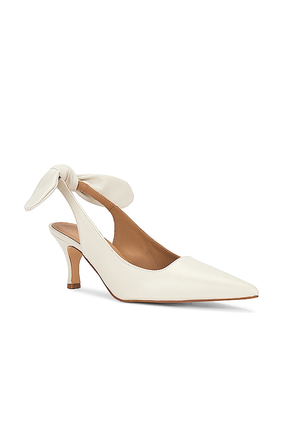 view 2 of 5 Franchesca Bow Slingback Heel in Creme