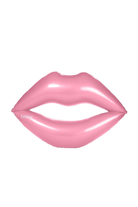 view 2 of 2 The Lips Pool Float in Metallic Pink