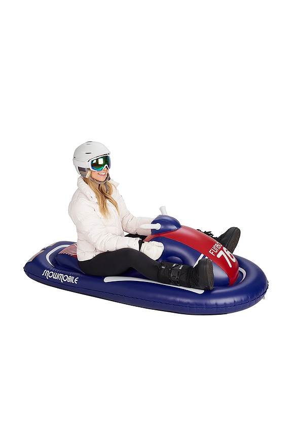 view 2 of 5 Snowmobile Inflatable Snow Sled in Retro