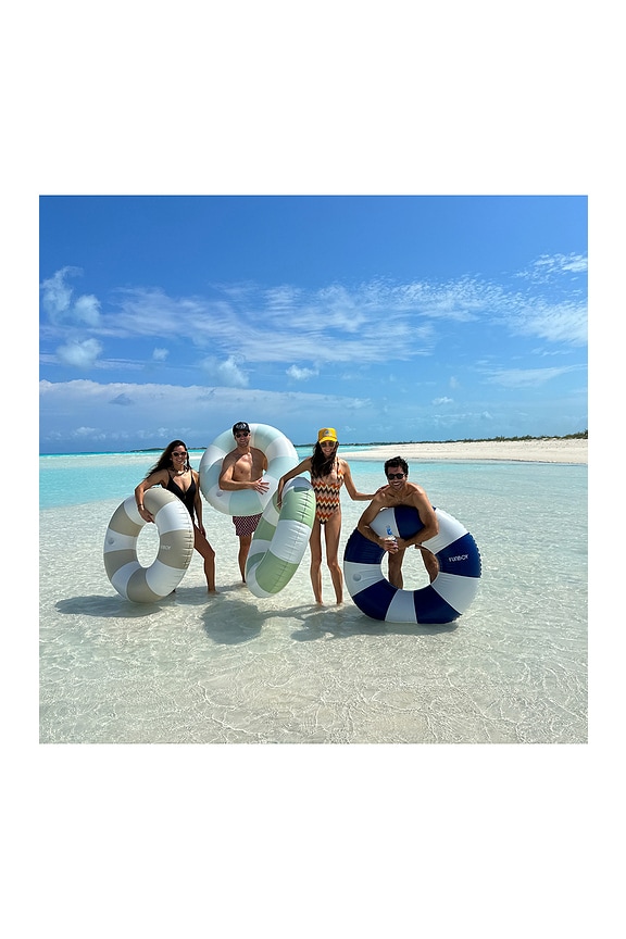 view 2 of 3 FLOTADOR BLUE VINTAGE STRIPE TUBE FLOAT in 