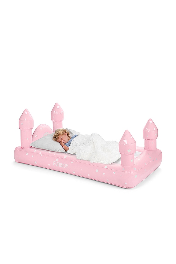 view 2 of 4 Castle Sleepover Air Mattress in Pink