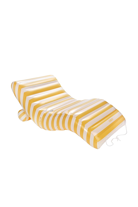 view 1 of 4 Chaise Lounger in Yellow Stripe
