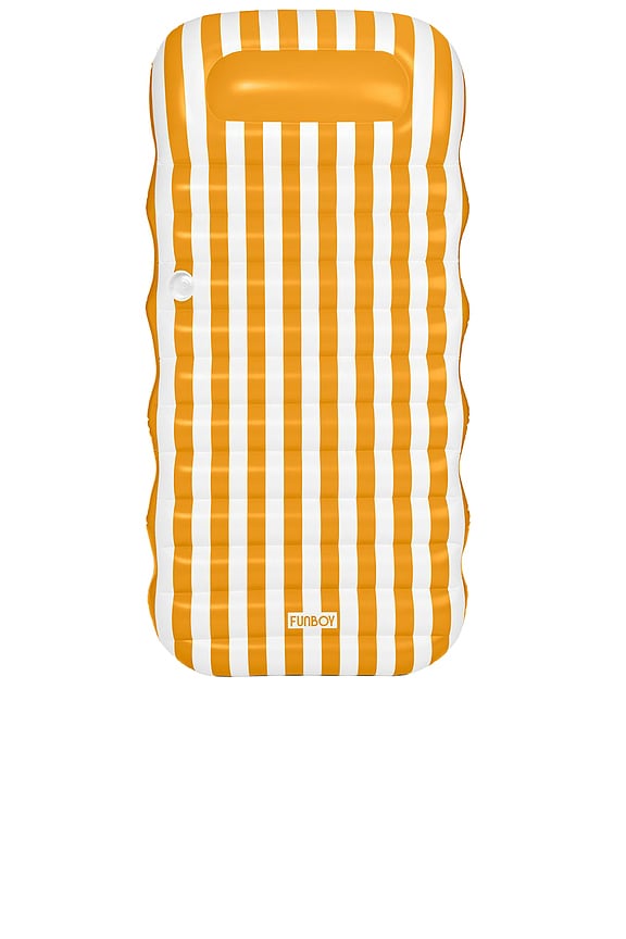 view 2 of 5 Fabric Classic Mat Loungers in Yellow Stripes