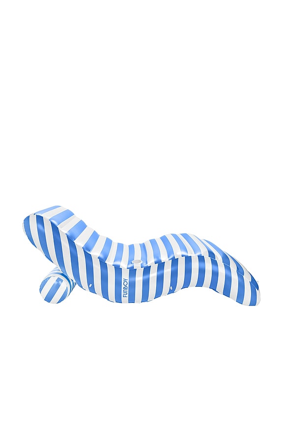 view 2 of 5 Chaise Lounger in Denim Stripe