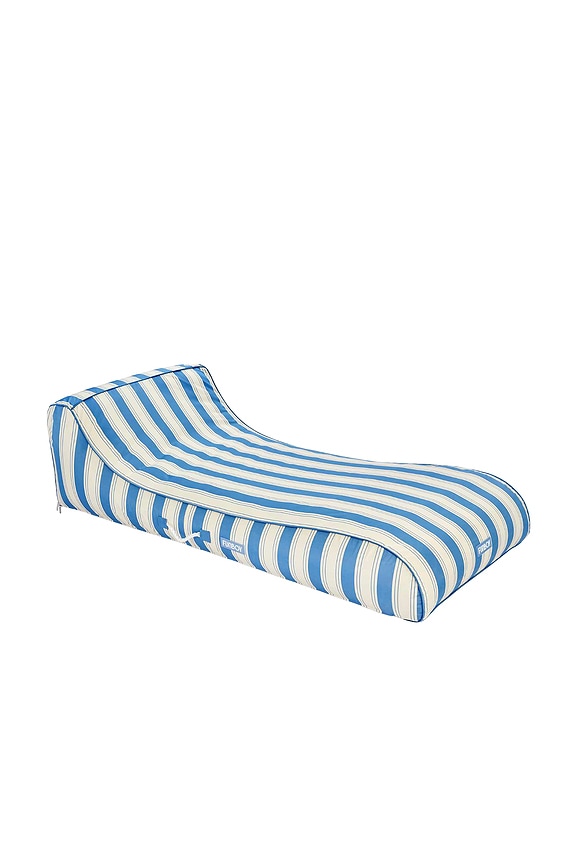 view 1 of 4 Fabric Sunbed in Blue Stripe