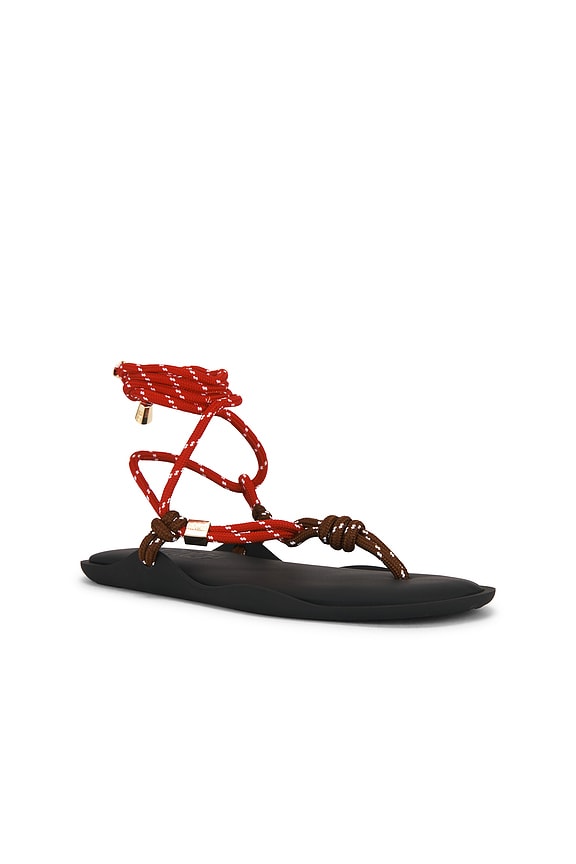 view 2 of 5 SANDALES FL TWIN in Red & Brown