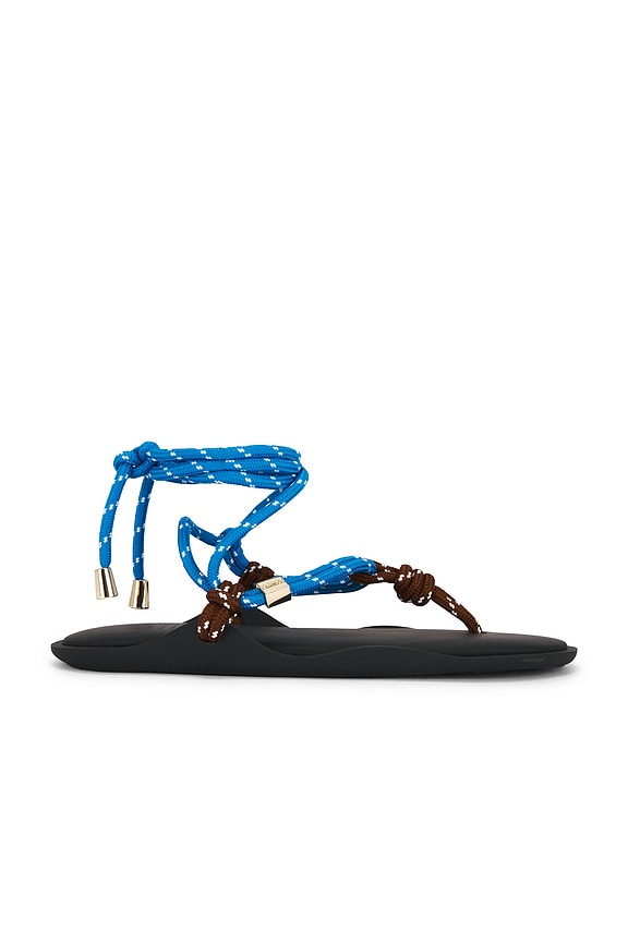 view 1 of 5 Flò Twin Sandal in Sky Blue & Brown