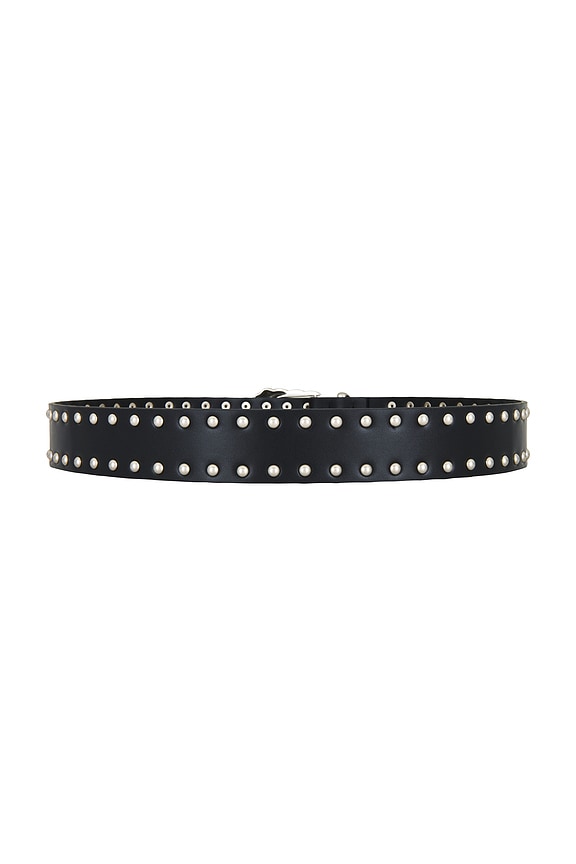 view 2 of 3 Wide Studded Western Belt in Black
