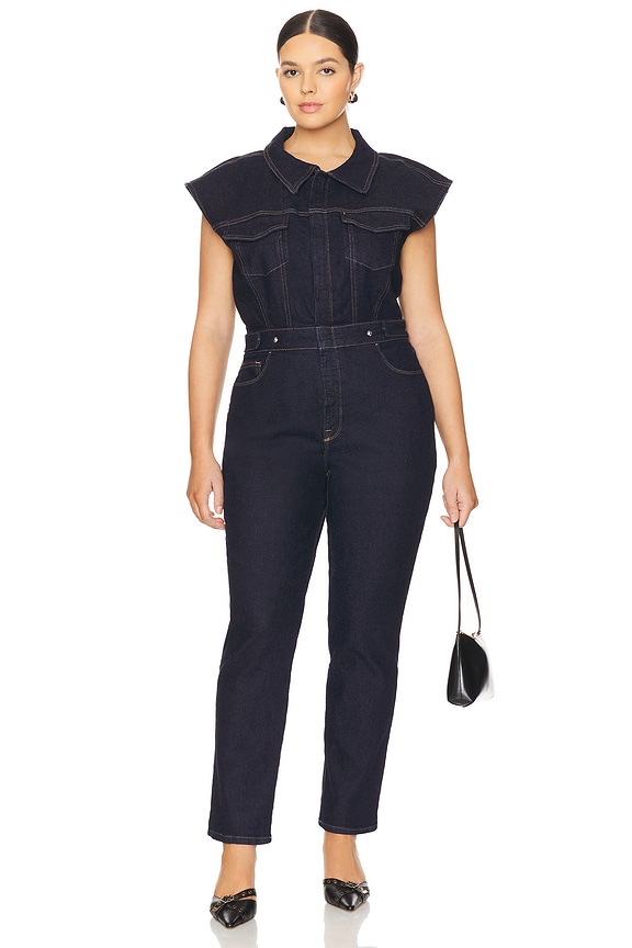 view 2 of 6 Trucker Jumpsuit in Indigo716