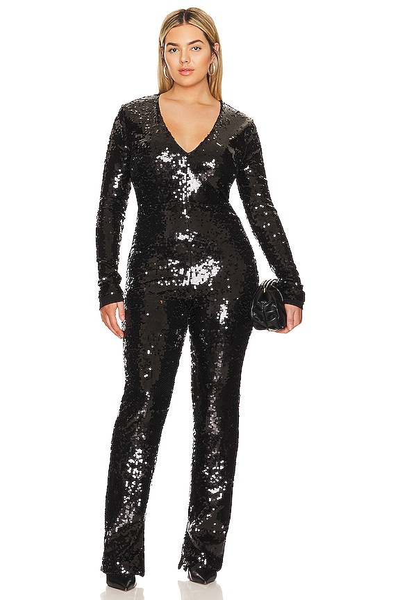 view 2 of 7 SEQUIN ジャンプスーツ in Black001