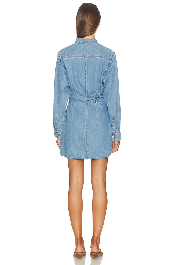 Denim Wrap Shirt Dress