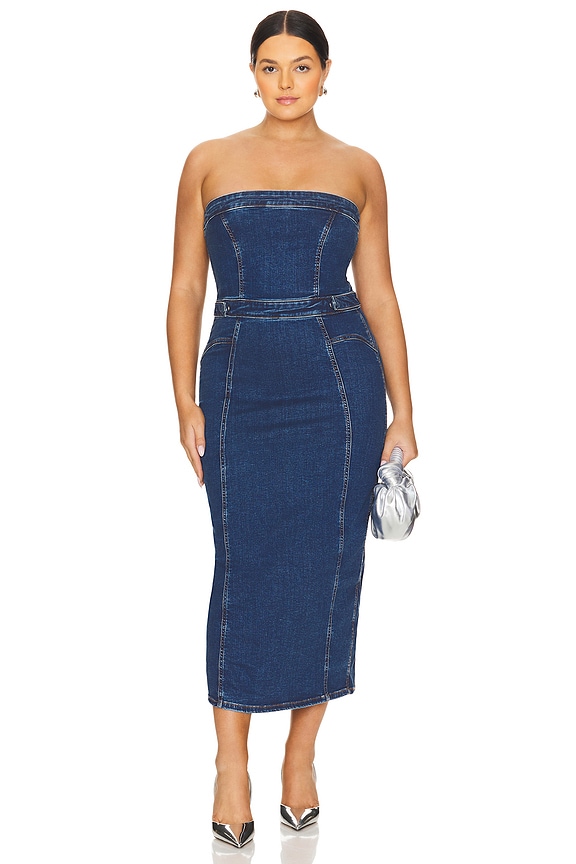 view 2 of 6 VESTIDO MIDI AJUSTADO in Indigo594