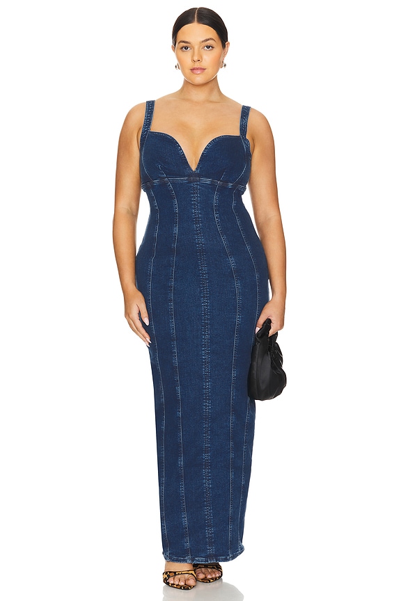 view 2 of 6 ДЛИННОЕ ПЛАТЬЕ С КОРСЕТОМ in Indigo637