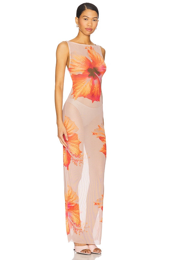 view 2 of 3 ROBE in Mauve Tropical Hibiscus001