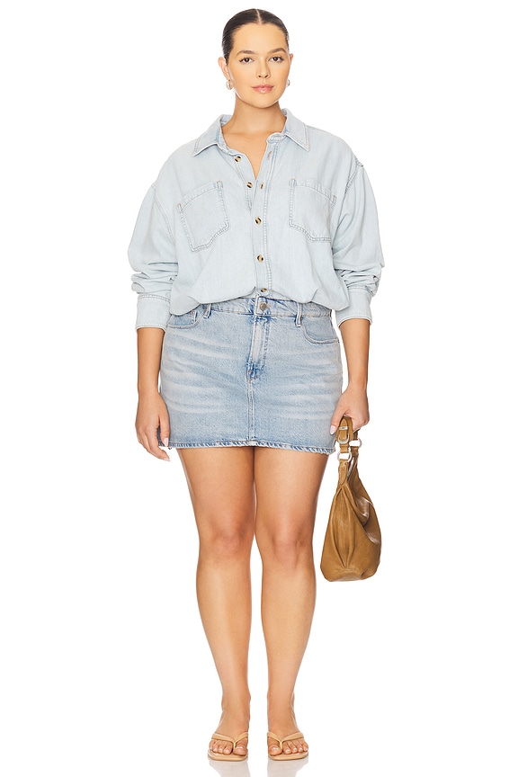 view 2 of 6 Denim Shirt Dress in Indigo795