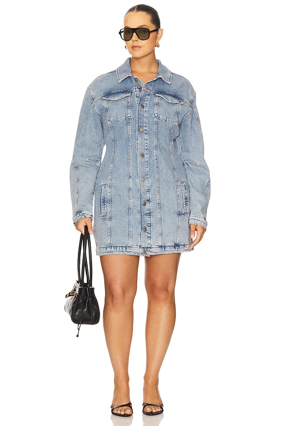 view 2 of 6 Barrel Long Sleeve Mini Dress in Indigo911