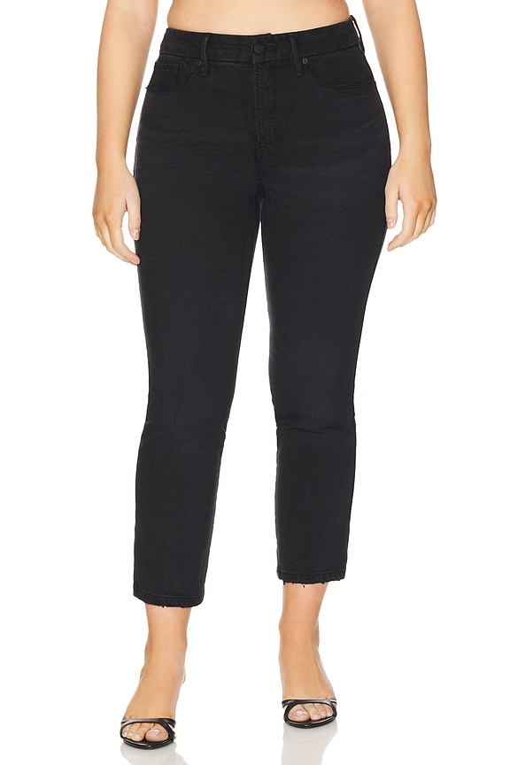 view 2 of 11 Good Petite Straight Jeans in Black340