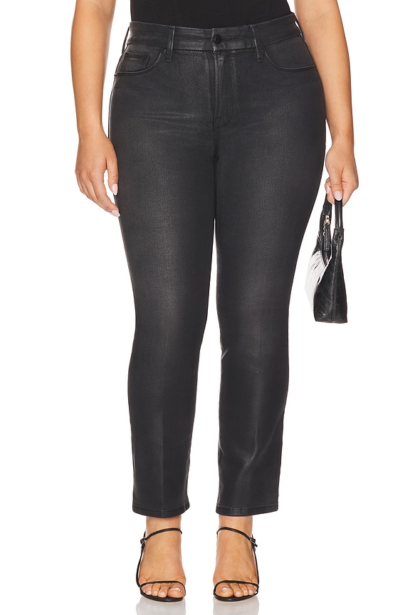 view 2 of 11 Soft Tech Good Legs Straight Coated Jeans in Black402