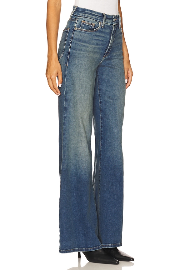 view 2 of 6 Soft Tech Good Petite Palazzo Jeans in Indigo986