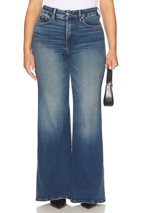 view 2 of 11 Soft Tech Good Waist Palazzo Jeans in Indigo986