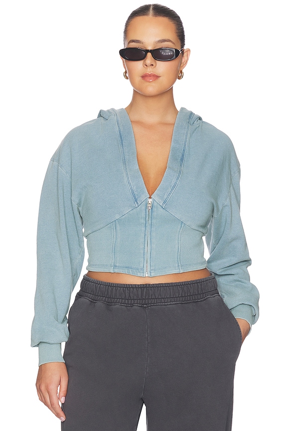 view 2 of 8 Jeanius Zip Up Hoodie in Indigo1157