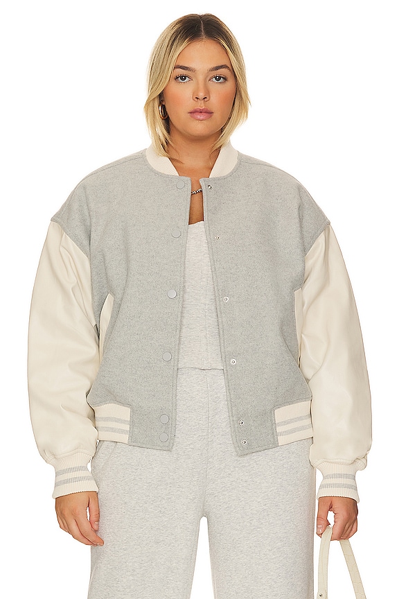 view 2 of 10 Varsity Bomber in Grey001