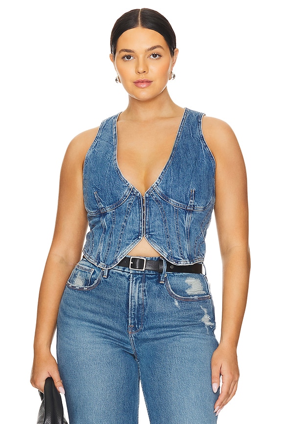 view 2 of 8 GILET EN JEAN in Indigo599