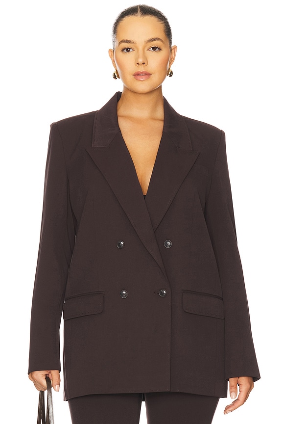 view 2 of 8 Essential Suiting Oversized Blazer in Dark Chocolate