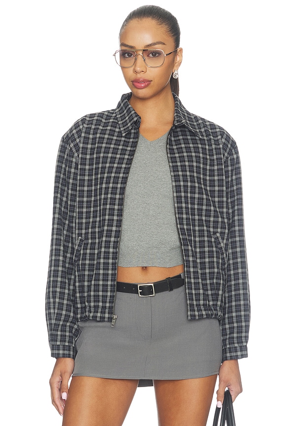 view 2 of 6 CAZADORA in Charcoal Plaid