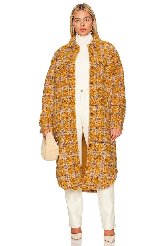 view 2 of 9 КУРТКА НА ПУГОВИЦАХ LONG in Emory Sherpa Plaid001