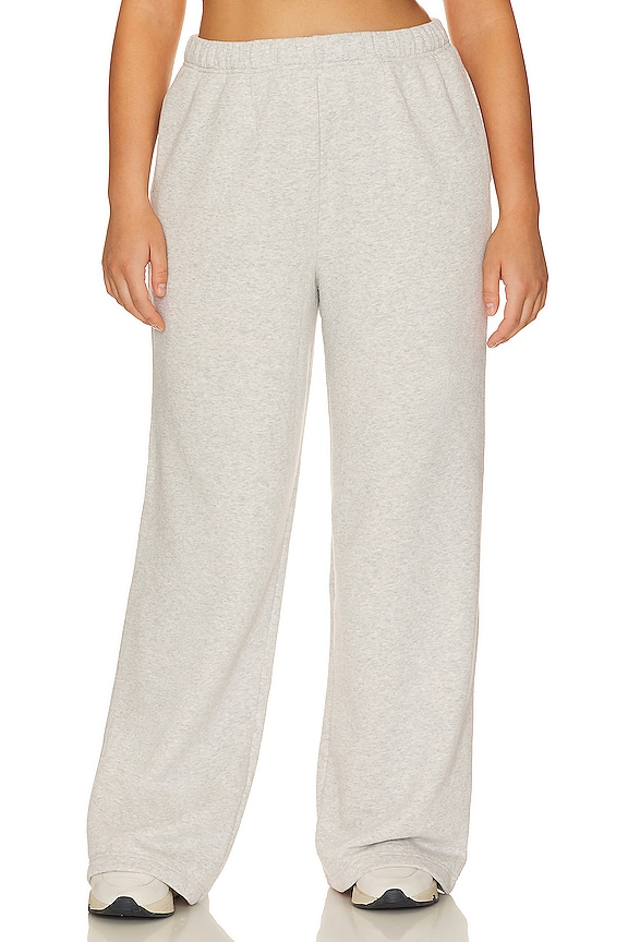 view 2 of 8 Brushed Fleece Wide Leg Pant in Grey001