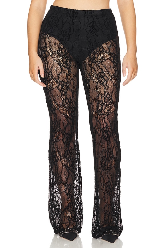 view 2 of 11 레이스 플레어 팬츠 in Black001