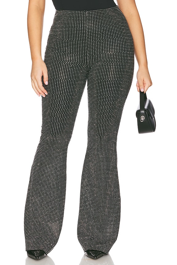 view 2 of 11 Crystal Pull On Flare Leggings in Black001