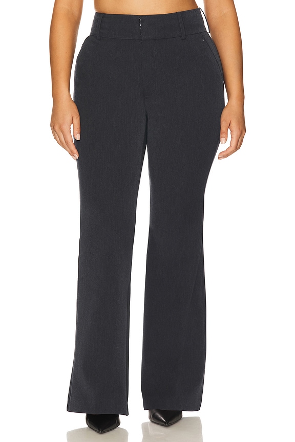 view 2 of 11 Essential Suiting Flare Trousers in Dark Heather Gray