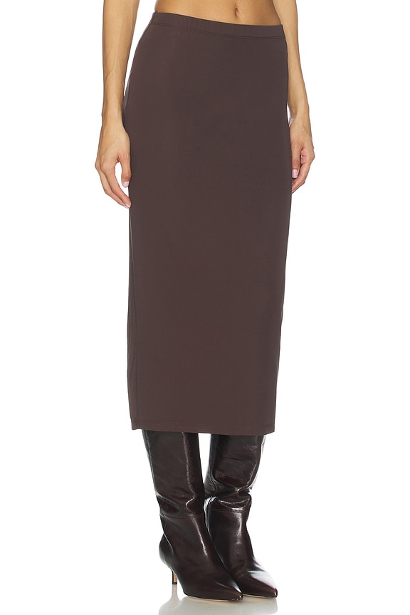 view 2 of 6 Matte Jersey Midi Pencil Skirt in Bark003