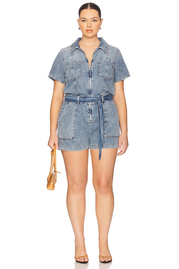 view 2 of 6 Fit For Success Romper in Indigo786