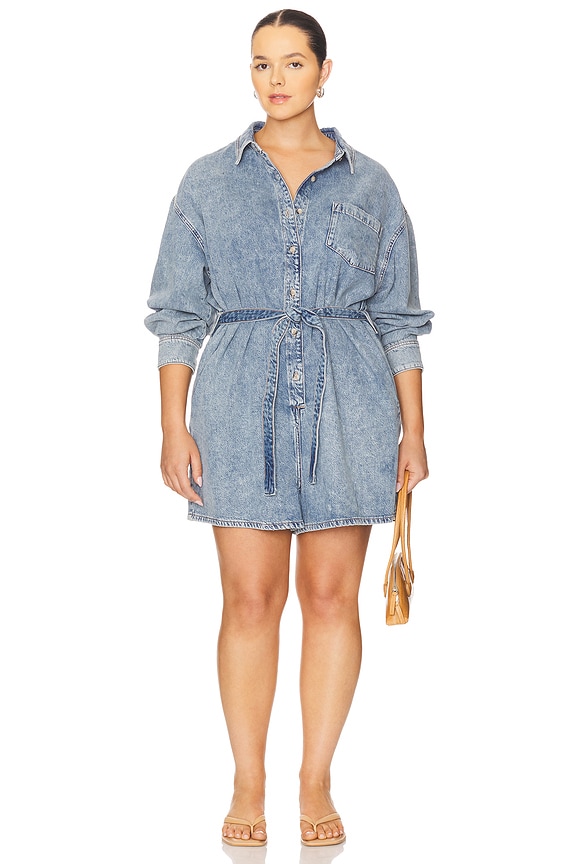 view 2 of 3 Denim Romper in Indigo793