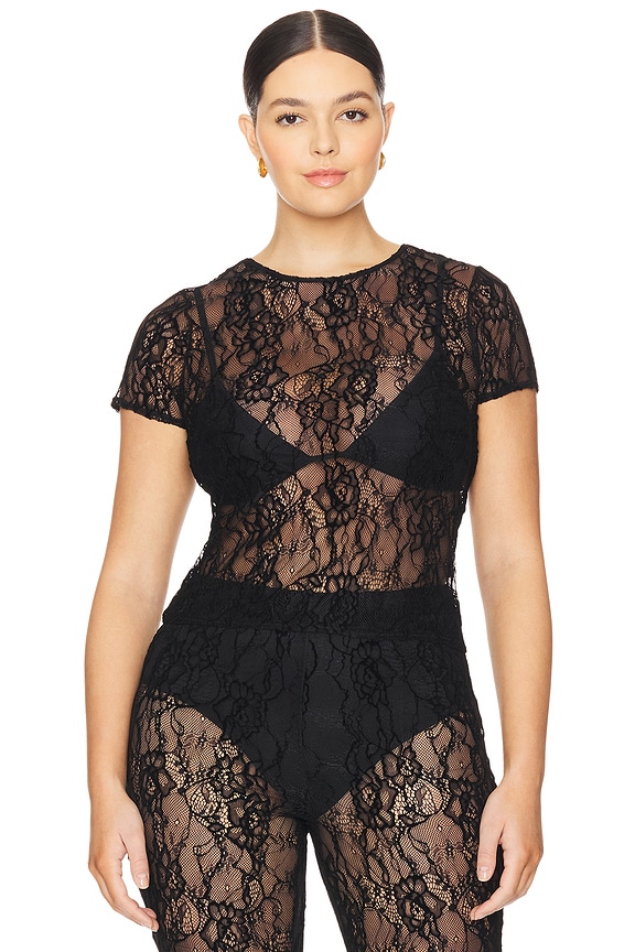 view 2 of 8 Lace Baby Shirt in Black001