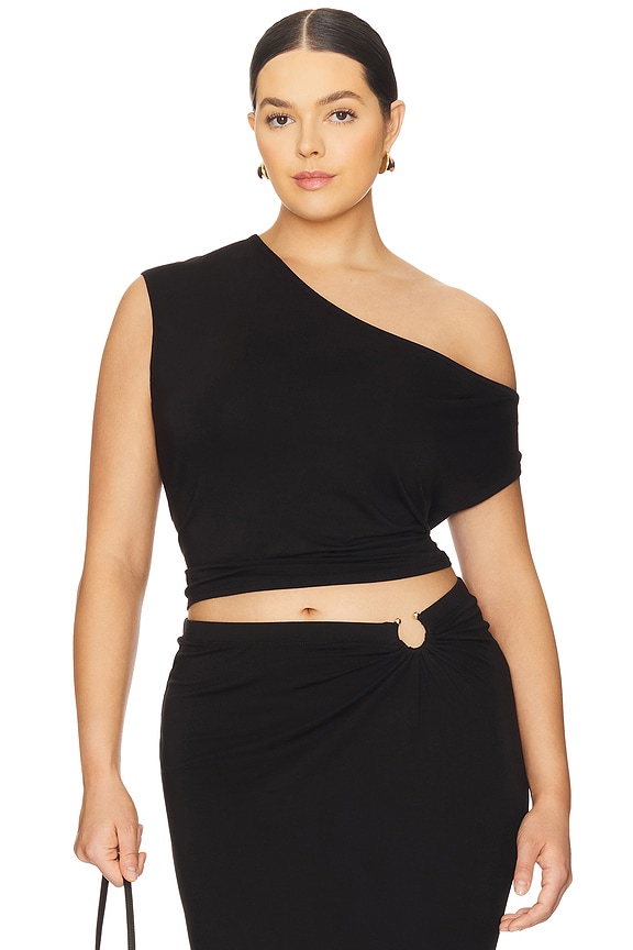 view 2 of 10 Asymmetric Top in Black001