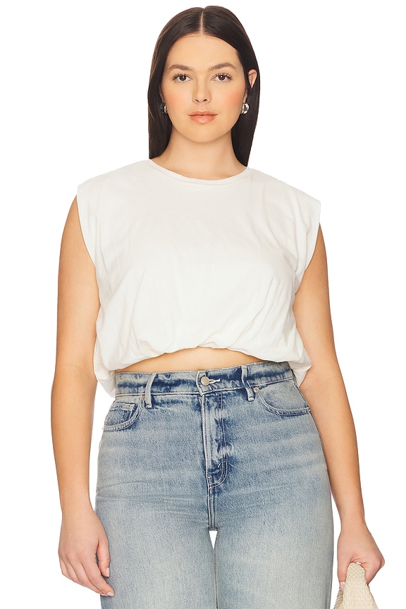 view 2 of 8 Cotton Muscle Tee in Cloud White001