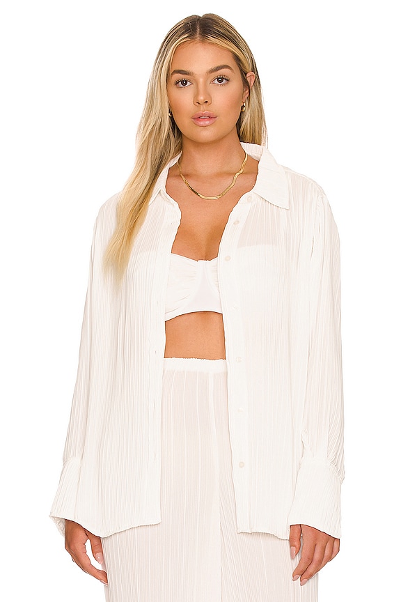 view 2 of 8 Plisse Shirt in Ivory01