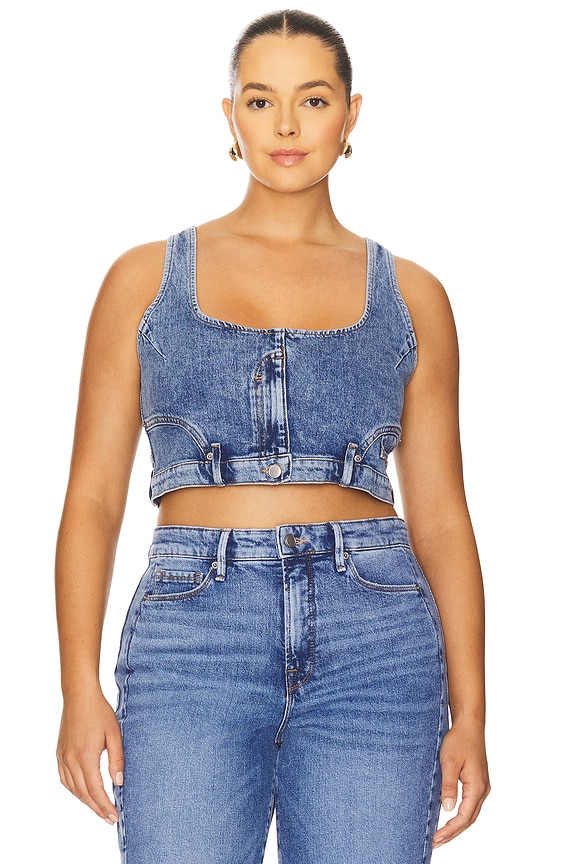 view 2 of 8 Reworked Denim Vest in Indigo911 in Indigo1083