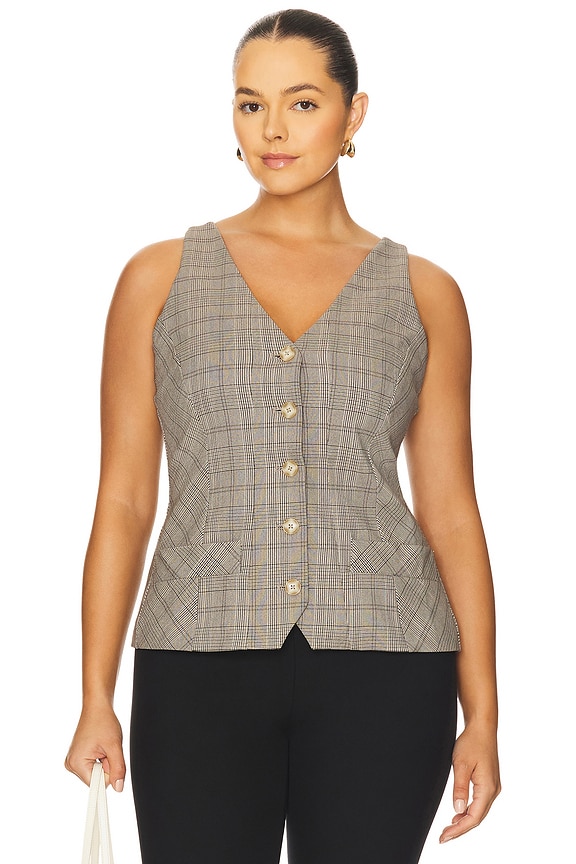 view 2 of 9 Plaid Vest in Glen Plaid001