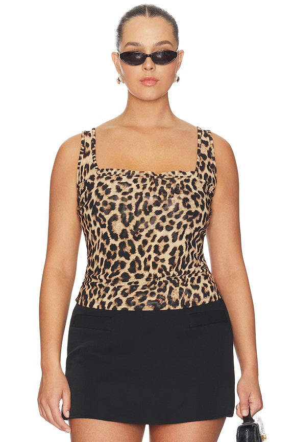 view 2 of 8 Mesh Bustier in Lucky Leopard001