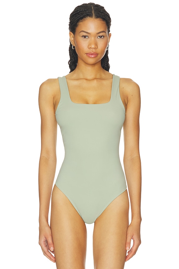 view 2 of 5 The Weightless Sculpting Modern Tank Bodysuit in Sagewood