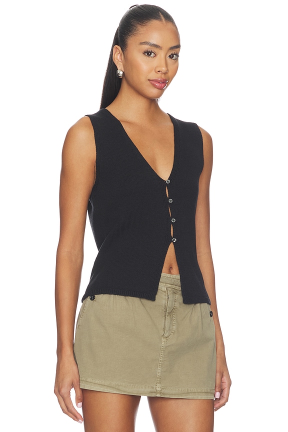 view 2 of 4 The Knit Vest Top in Black001
