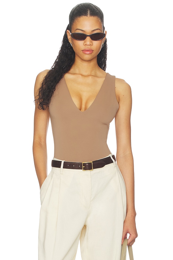 view 1 of 10 The Sculpting Deep V Bodysuit in Hearth