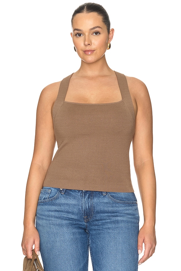 view 2 of 4 The Rib Strappy Tank Top in Hearth
