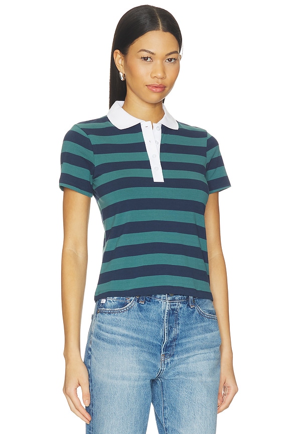 view 2 of 4 The Easy Polo Top in Summer Stripe