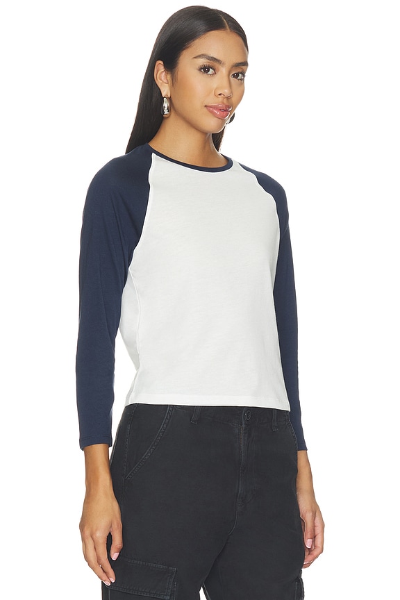 view 2 of 4 Long Sleeve Raglan Tee in Chalk